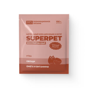 Утка для кошек. Паштет - SUPERPET