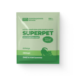 Курица для кошек. Паштет - SUPERPET