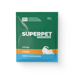 Курица для кошек. Кусочки в фарше - SUPERPET